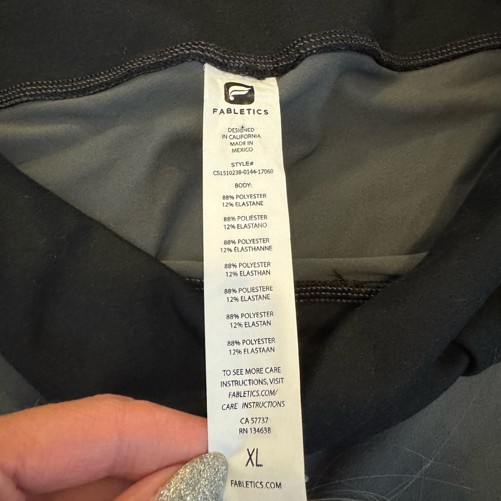 2 FOR $25 Fabletics Salar Powerhold Fold Over Crop Leggings High Rise XL NEW $50 - Picture 4 of 8